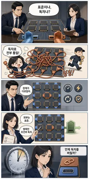 표준이냐, 독자냐?